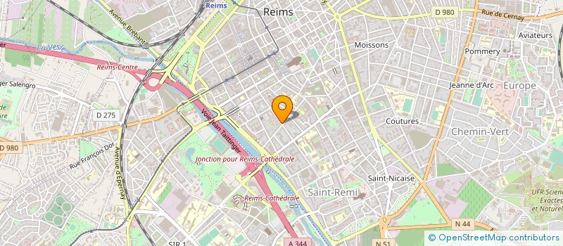 localisation de l'entreprise SCM CABINET MEDICAL DES DOCTEURS N. LEVY-BOHBOT ET S.FIEFFE  REIMS