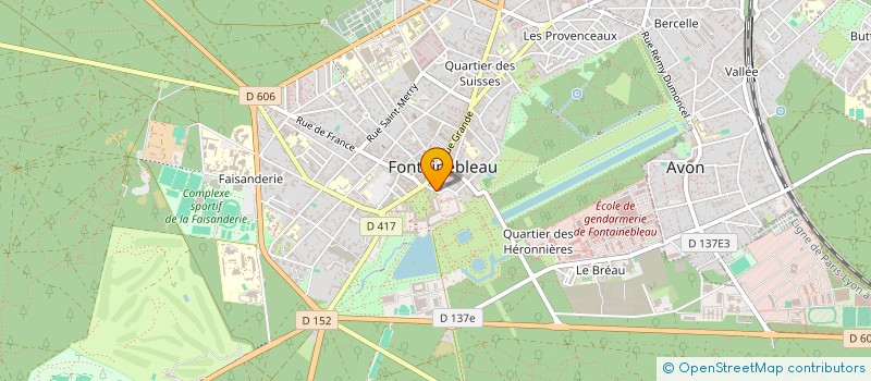 localisation de l'entreprise SCM CABINET MEDICAL DU JARDIN DE DIANE  FONTAINEBLEAU
