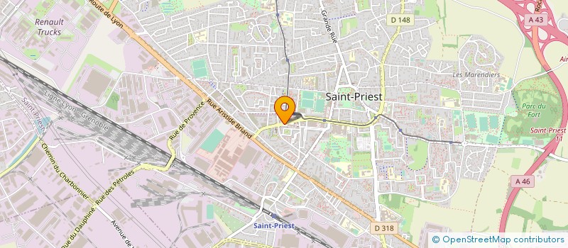 localisation de l'entreprise SCM CABINET MEDICAL EDOUARD HERRIOT  ST PRIEST