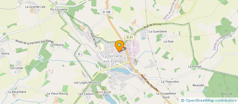 localisation de l'entreprise SCM CABINET MEDICAL FERRIERE AUX ETANGS à LA FERRIERE-AUX-ETANGS