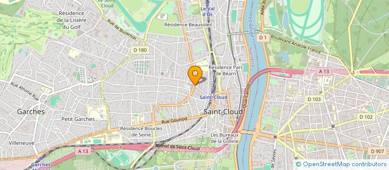 localisation de l'entreprise SCM CABINET MEDICAL FOCH à SAINT-CLOUD