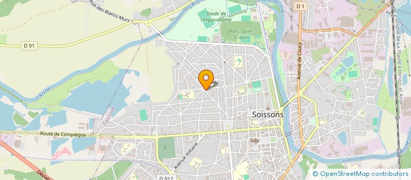 localisation de l'entreprise SCM CABINET MEDICAL LAMARTINE à SOISSONS