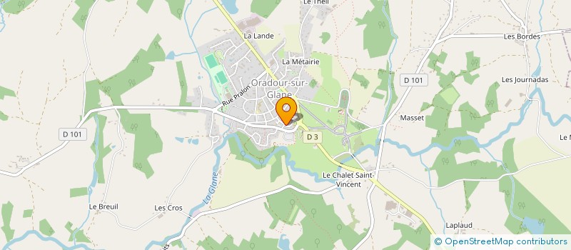 localisation de l'entreprise SCM CABINET MEDICAL RENAISSANCE à ORADOUR-SUR-GLANE