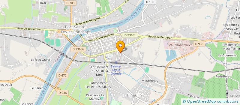 localisation de l'entreprise SCM CABINET PODOLOGIE STE FOY  SAINTE-FOY-LA-GRANDE