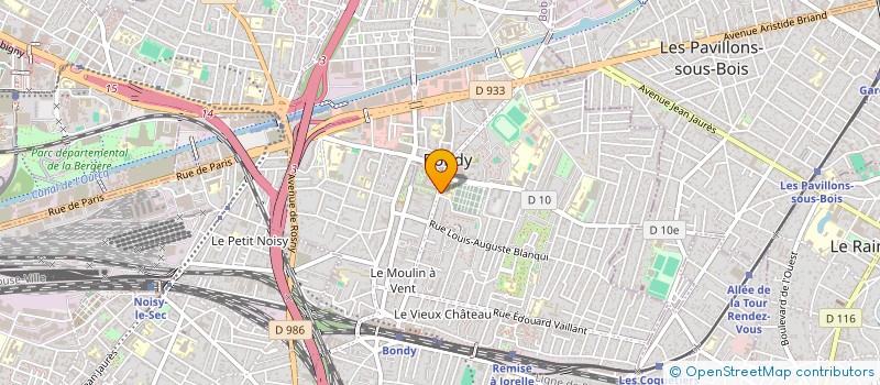 localisation de l'entreprise SCM CARNOT MEDICAL à BONDY