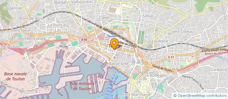 localisation de l'entreprise SCM CARRERE - BRECQUEVILLE - CONSTANT à TOULON