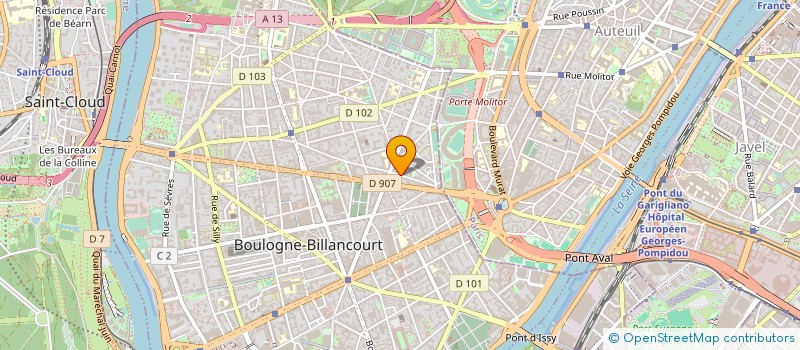 localisation de l'entreprise SCM CENTRE CLINIQUE PORTE DE ST CLOUD à BOULOGNE-BILLANCOURT