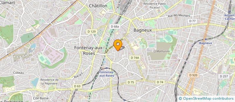 localisation de l'entreprise SCM CENTRE DE SOINS SCARRON à FONTENAY-AUX-ROSES