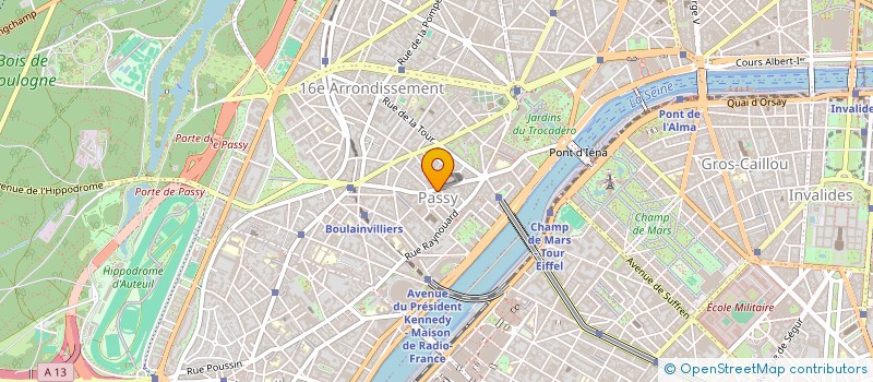 localisation de l'entreprise SCM CENTRE MEDICAL PASSY  PARIS