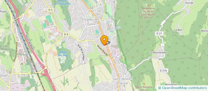 localisation de l'entreprise SCM CHADOCS  CHALLES-LES-EAUX