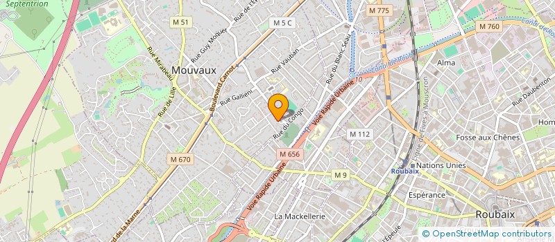 localisation de l'entreprise SCM CHANTIER PERRON  LILLE