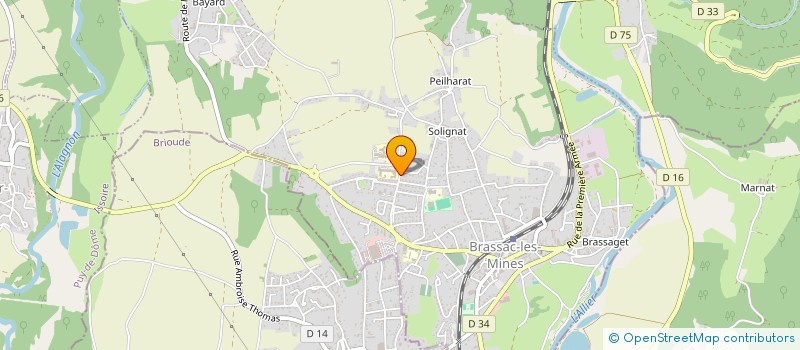 localisation de l'entreprise SCM CHAVET - LAURENT - ROCHE  BRASSAC-LES-MINES