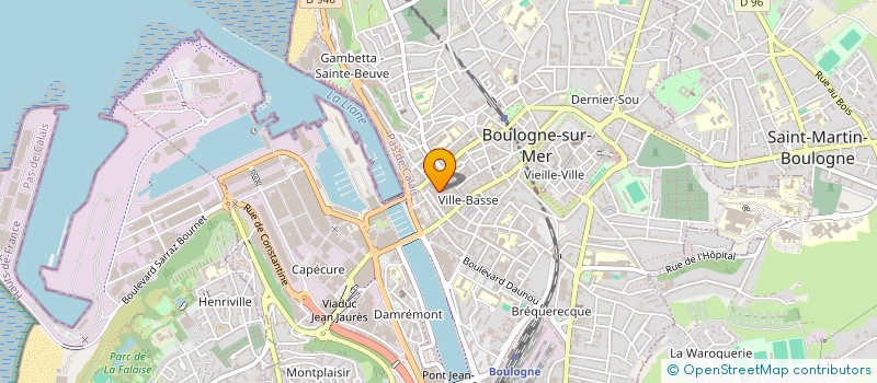 localisation de l'entreprise SCM CHEVRIER ET DEGAND à BOULOGNE-SUR-MER
