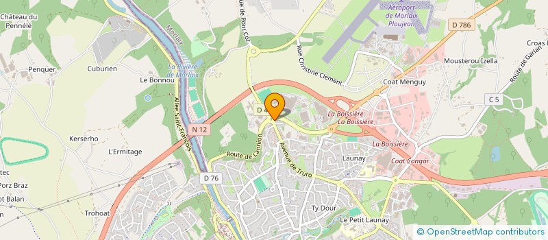 localisation de l'entreprise SCM CLAISSE DENTINGER FRAMERY LUCAS à MORLAIX