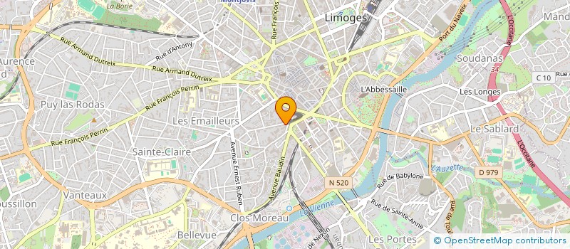 localisation de l'entreprise SCM CLINIQUE DERMATOLOGIQUE à LIMOGES