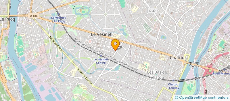 localisation de l'entreprise SCM CTRE IMAGERIE MEDICALE HENRI CLOPPET à LE VESINET