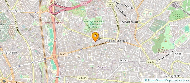localisation de l'entreprise SCM CTRE KINE RESPIR FONCTION STE NOUVEL à MONTREUIL