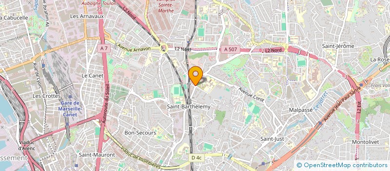 localisation de l'entreprise SCM CTRE SOINS ST BARTHELEMY à MARSEILLE