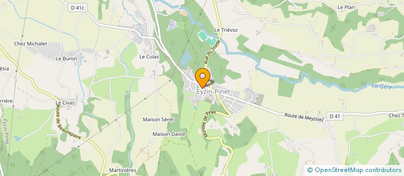 localisation de l'entreprise SCM D'INFIRMIERS  EYZIN-PINET