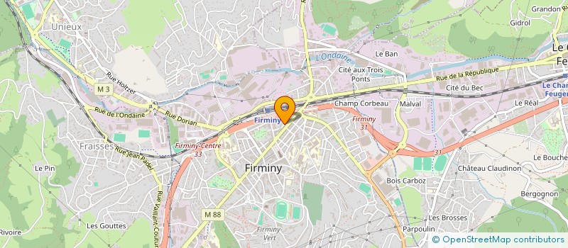 localisation de l'entreprise SCM DAVID ET MARIE-AGNES FORISSIER  FIRMINY