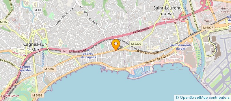 localisation de l'entreprise SCM DE CHIRURGIE DENTAIRE à CAGNES-SUR-MER