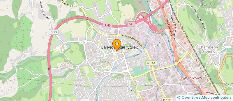 localisation de l'entreprise SCM DE GYNECOLOGIE ET DE PEDIATRIE KLOS ET KLOSOVA  LA MOTTE-SERVOLEX
