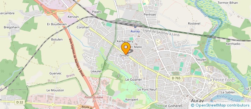 localisation de l'entreprise SCM DE KERGLAS à AURAY