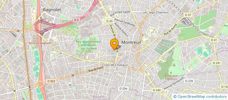 localisation de l'entreprise SCM DE KINESITHERAPIE DU 47 BIS DE LA RESISTANCE à MONTREUIL