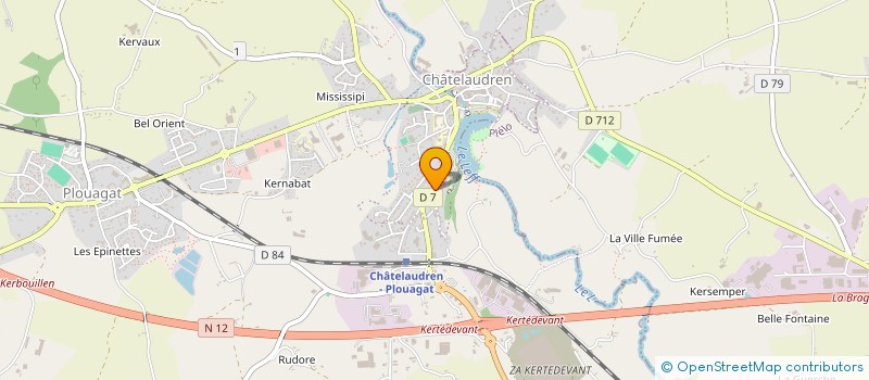 localisation de l'entreprise SCM DE KINESITHERAPIE DU LEFF  CHATELAUDREN-PLOUAGAT