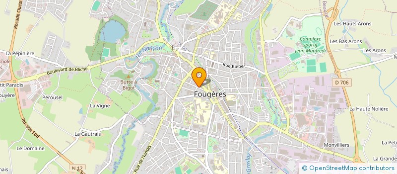 localisation de l'entreprise SCM DE KINESITHERAPIE JULES FERRY  FOUGERES