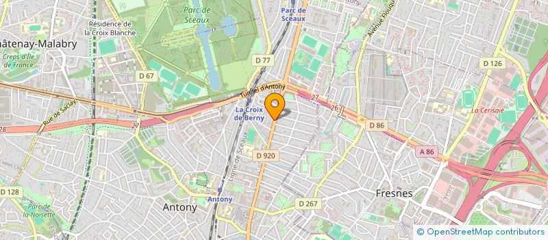 localisation de l'entreprise SCM DE LA CROIX DE BERNY à ANTONY