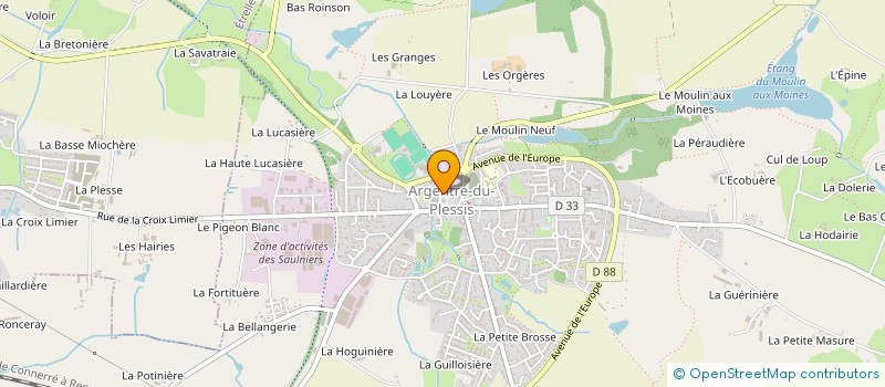 localisation de l'entreprise SCM DEBOSE  ARGENTRE-DU-PLESSIS