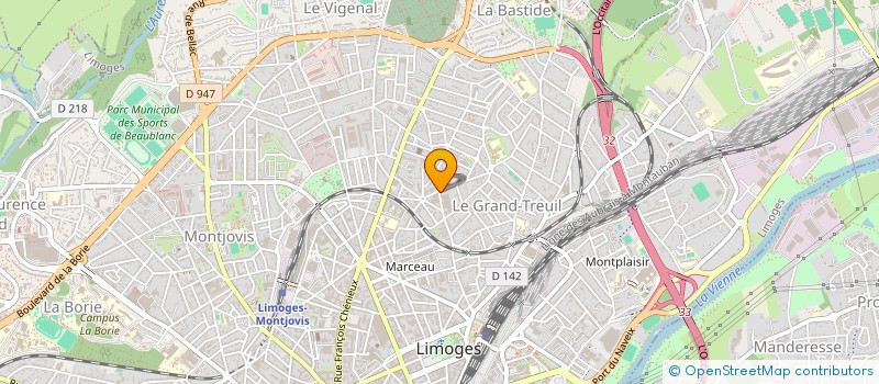 localisation de l'entreprise SCM DELOISON DASSE à LIMOGES