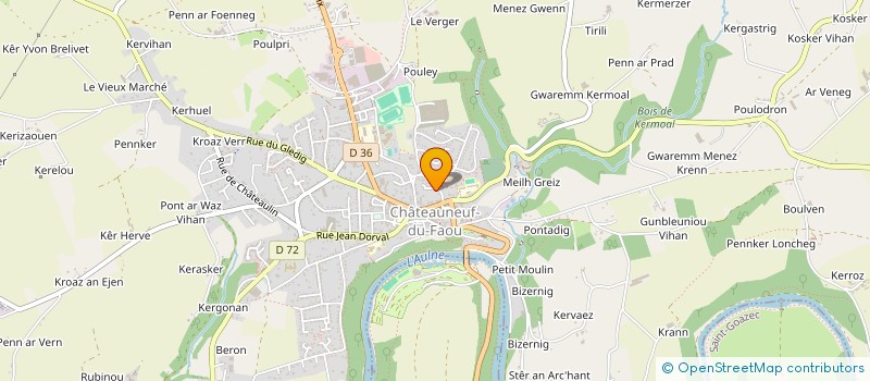 localisation de l'entreprise SCM DENT YAC'H à CHATEAUNEUF-DU-FAOU