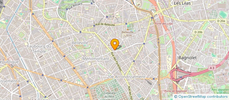 localisation de l'entreprise SCM DENTAIRE MENILMONTANT PIXERECOURT  PARIS