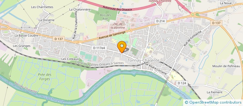 localisation de l'entreprise SCM DENTAL VBF à TONNAY-CHARENTE