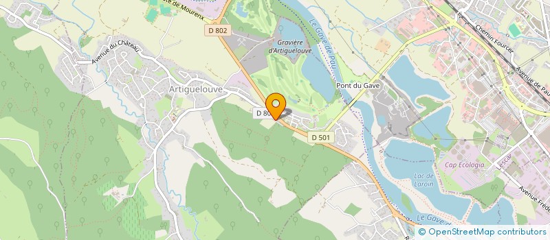 localisation de l'entreprise SCM DES DOCTEURS AZAM ET GUILHEMPEY  ARTIGUELOUVE