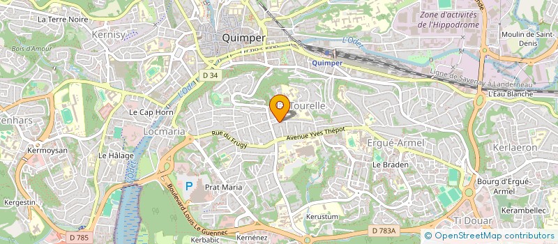 localisation de l'entreprise SCM DES DOCTEURS CARIOU-CHICOINEAU-AUTRET à QUIMPER