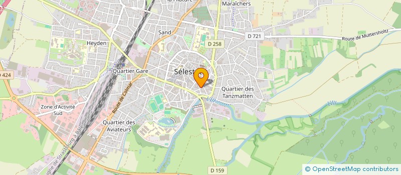 localisation de l'entreprise SCM DES DOCTEURS CECILE BERTRAND MICHEL LAUSECKER ET JANELLIE RAPONSKY  SELESTAT