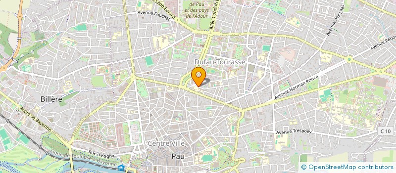 localisation de l'entreprise SCM DES DOCTEURS CENRAUD LOUVET GIENDAJ à PAU
