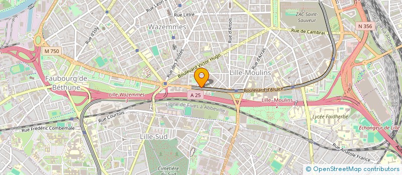 localisation de l'entreprise SCM DES DOCTEURS CEUGNART ET MASSON à LILLE