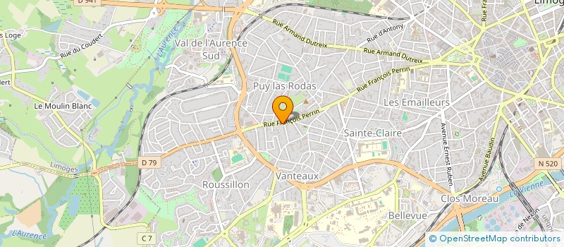 localisation de l'entreprise SCM DES DOCTEURS CHAMPEYTINAUD à LIMOGES