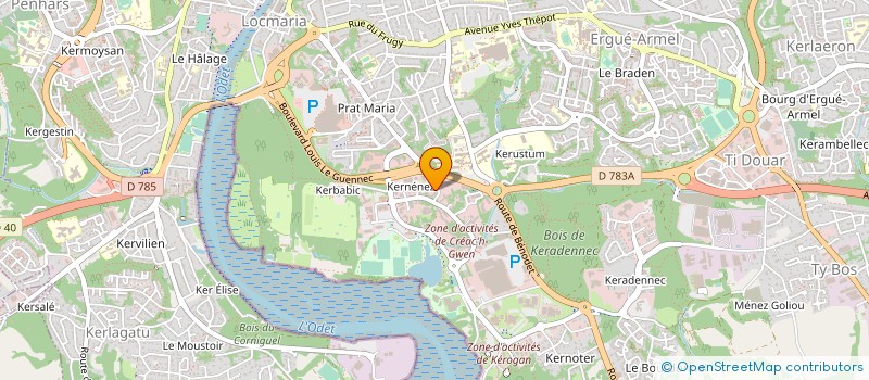 localisation de l'entreprise SCM DES DOCTEURS DANIEL ET KERMEL à QUIMPER