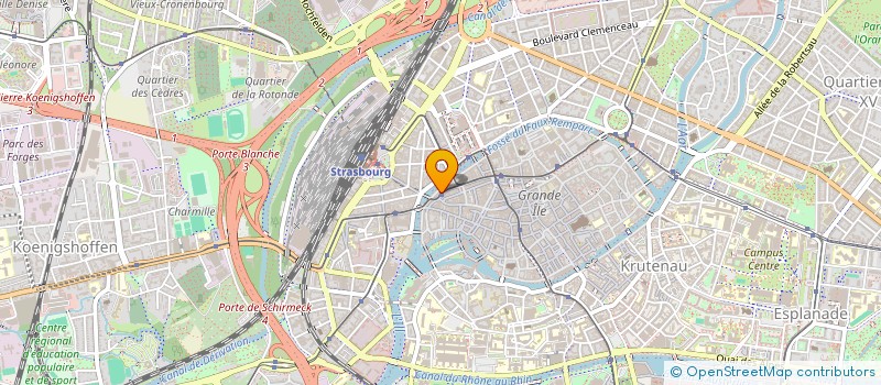 localisation de l'entreprise SCM DES DOCTEURS EHRET - MENTRE & JUNG - FAERBER & KOHLER - FINKBEINER & CHAUVET - DEGOT & SCHULLER à STRASBOURG