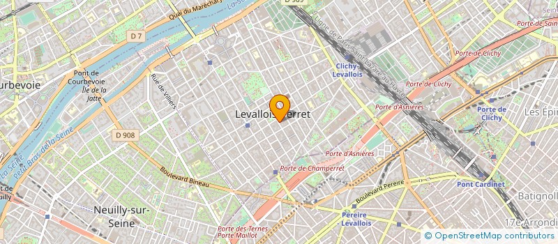 localisation de l'entreprise SCM DES DOCTEURS F. ET C. HERMANT à LEVALLOIS-PERRET