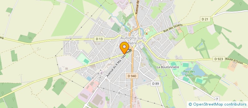 localisation de l'entreprise SCM DES DOCTEURS FLORENCE GREUZAT ET FREDERIC STROINSKI à AUBIGNY-SUR-NERE