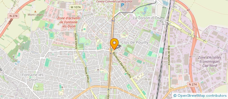 localisation de l'entreprise SCM DES DOCTEURS FOAHOM KAMWA - PHAN- TOUSSAINT - TURPIN-WENDLING  DIJON