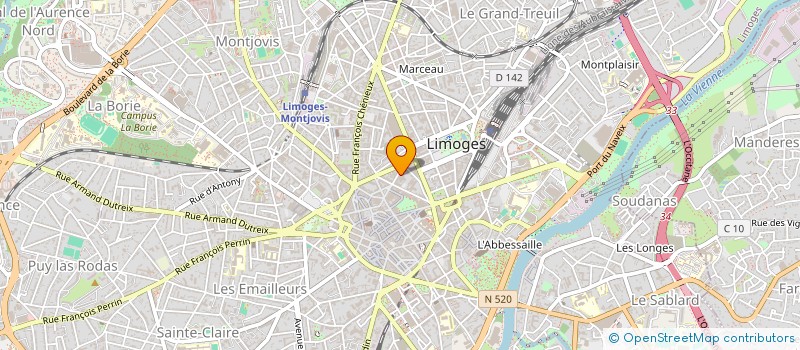 localisation de l'entreprise SCM DES DOCTEURS FOURASTIER ET FOURASTIER-CEOLATO à LIMOGES
