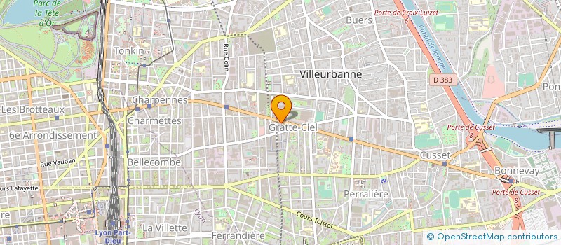 localisation de l'entreprise SCM DES DOCTEURS GRANGE ET ROUSSON  VILLEURBANNE