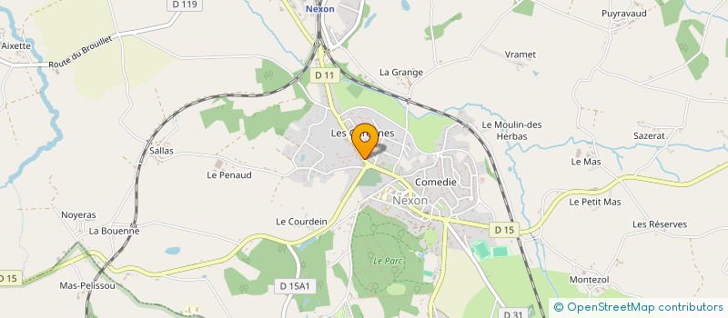 localisation de l'entreprise SCM DES DOCTEURS LE BRUN - LE FLAHEC  NEXON